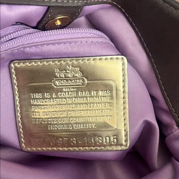 Coach Maggie Madison Op Art Brown Shoulder Bag - Picture 6 of 13